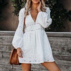 Vici - Raella Cotton Lace Tunic - Off White